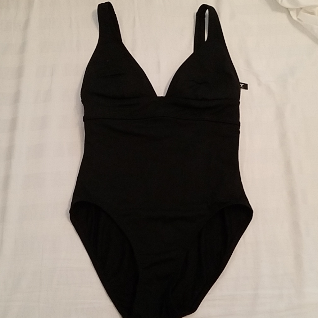 Dkny Solid Black Bathing Suit